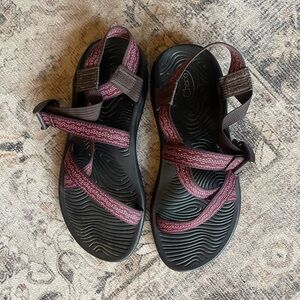 Chaco Brown and Pink Sandals
